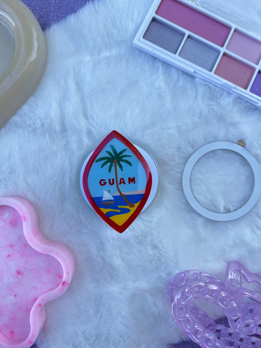 🌺 Handmade Magnetic Phone Grip – Guam Seal |🇬🇺 Made to Order  