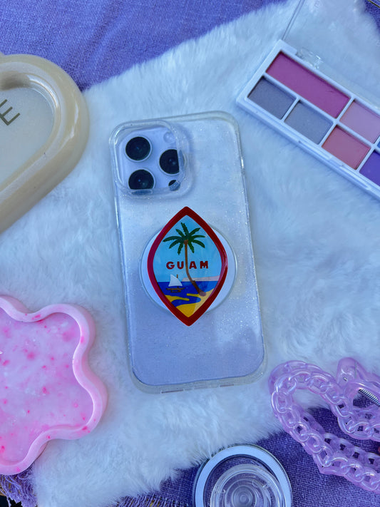🌺 Handmade Magnetic Phone Grip – Guam Seal |🇬🇺 Made to Order  