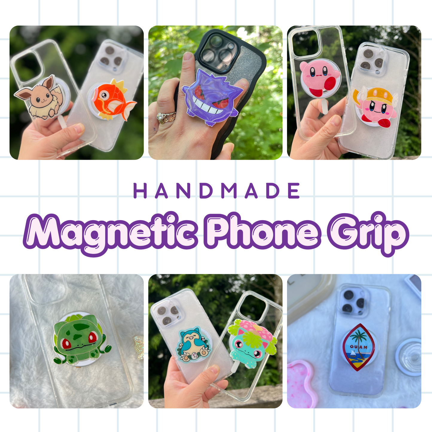 Handmade - Magnetic Phone Grip